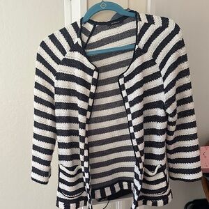 Striped Black and White Women's Sweater